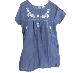 Garnet Hill Jolie Floral Embroidered Dress